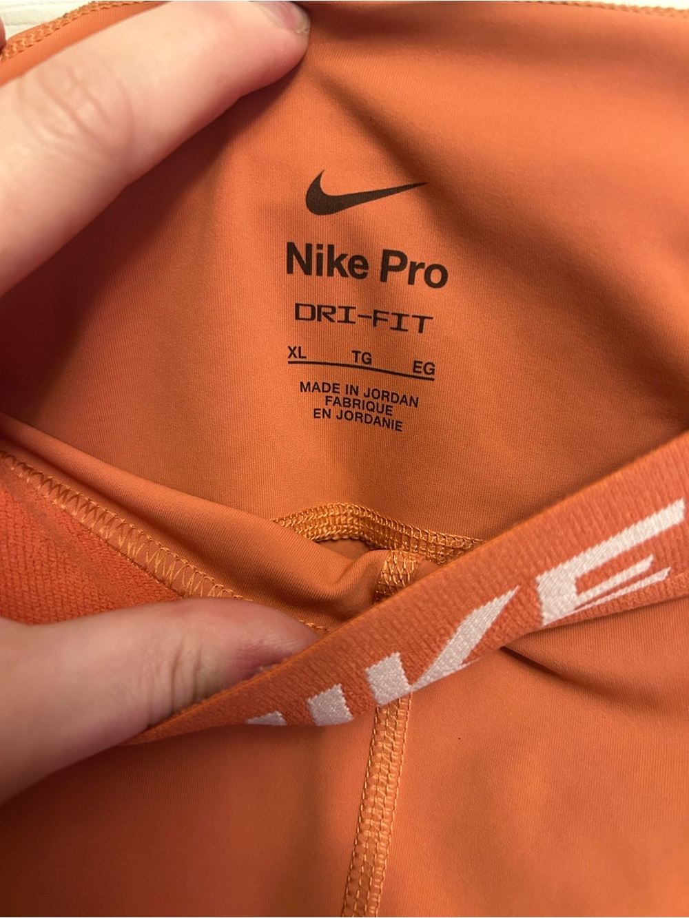 Nike Pro Women's Performance Shorts - Peach-Orange - Picture 4 of 4